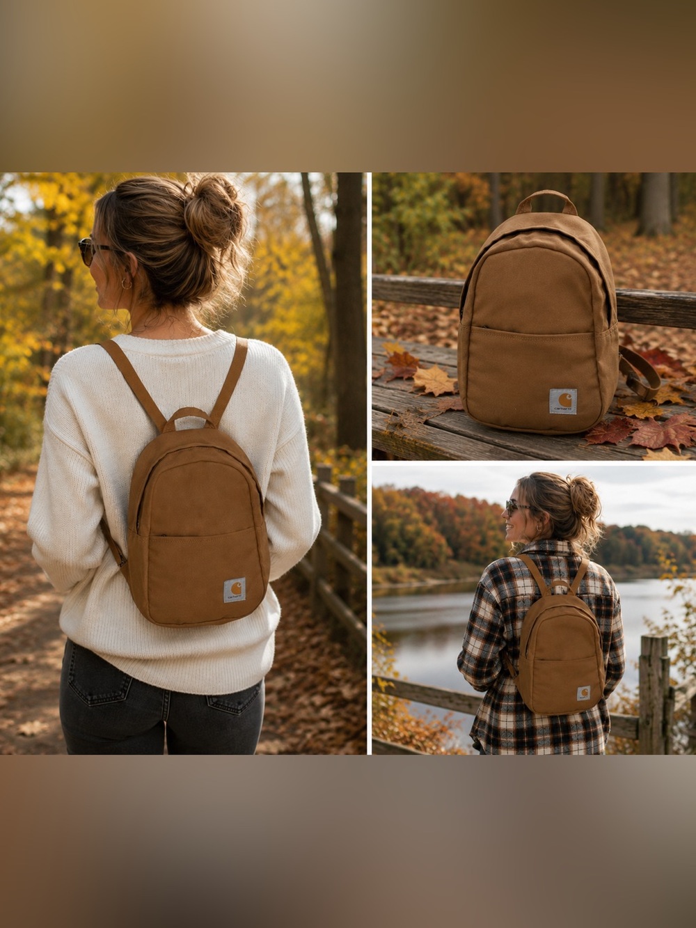 Carhartt B0000402 Classic Mini Backpack Brown Discontinued Original Tags